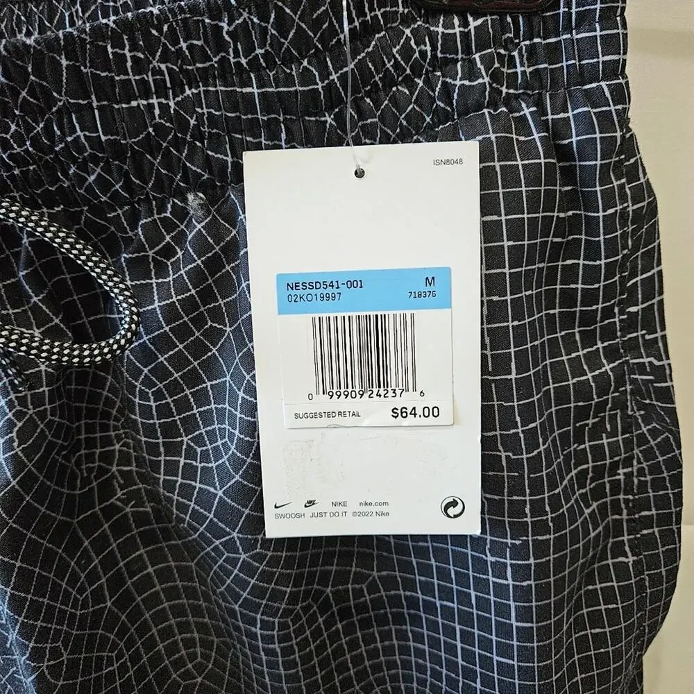 Nike [Read/Rip] Swim Shorts Black White Medium NESSD541-001